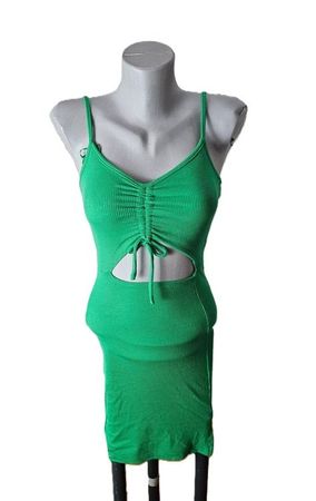 Sexy Cocktail Kleid Gr. XS mit Cut Outs grün