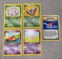Lot de 5 Cartes Pokémon WOTC 1st Edition EN