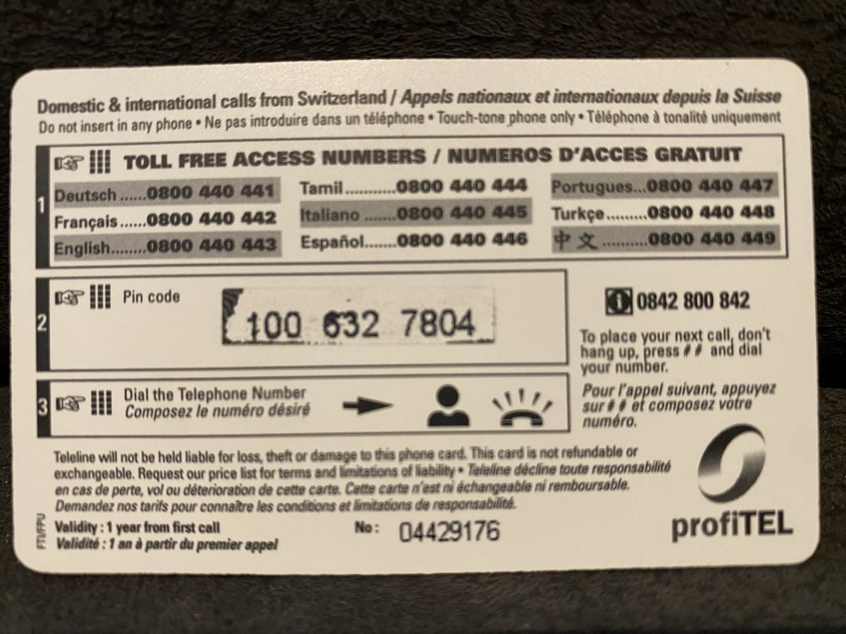 Telefon- & Taxkarten: Teleline – Gebraucht aus Lausanne von babacard10 1