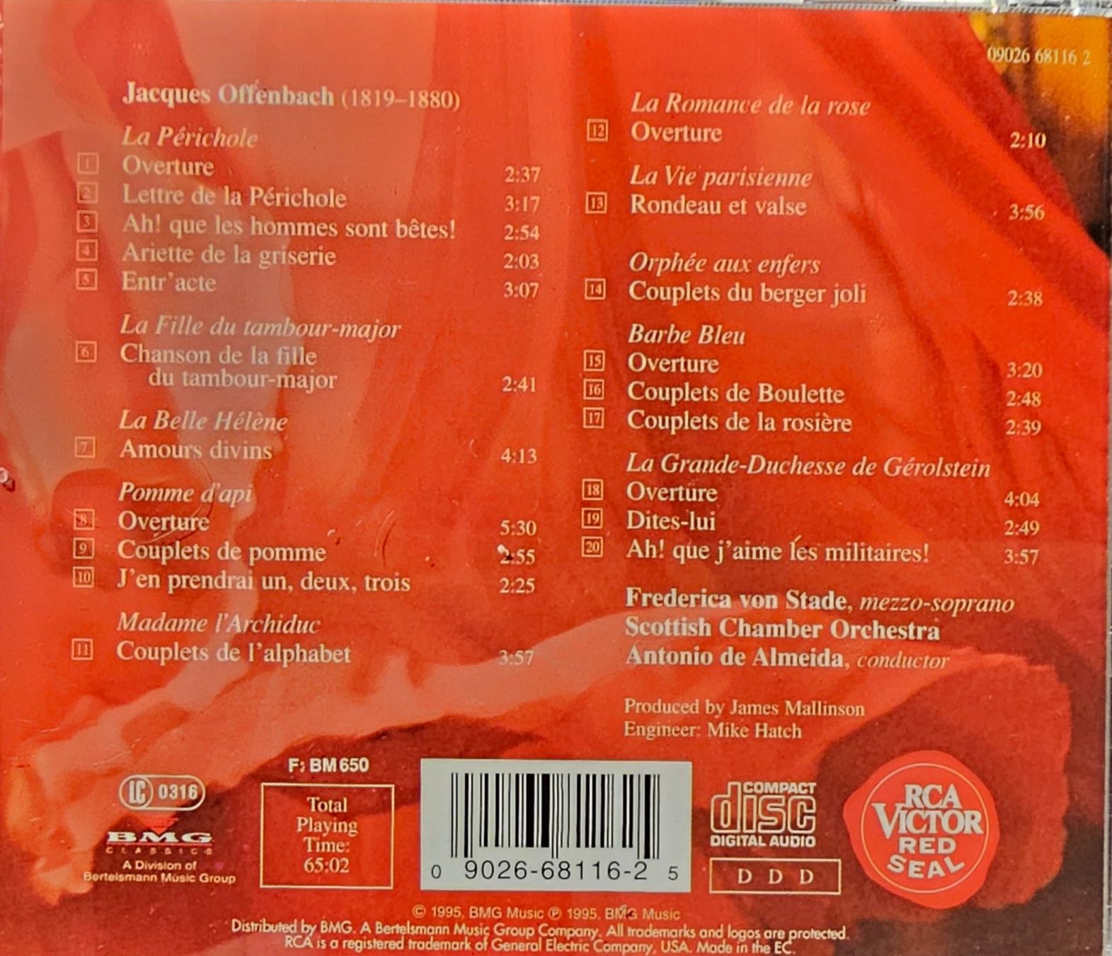 CDs: Offenbach - Arias & Overstures - Von Stade – Gebraucht aus Wahlen b. Laufen von Cg10 3