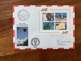 Ballonpost 1991 Fiesch super Frankatur  (V689)