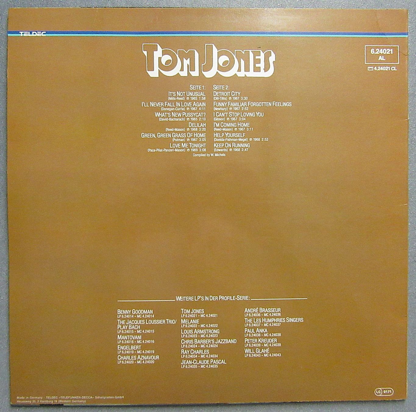 Dischi in vinile: Tom Jones - Tom Jones - LP ab CHF 4.00 – Usato da Auenstein venduto da Padabimbim 1