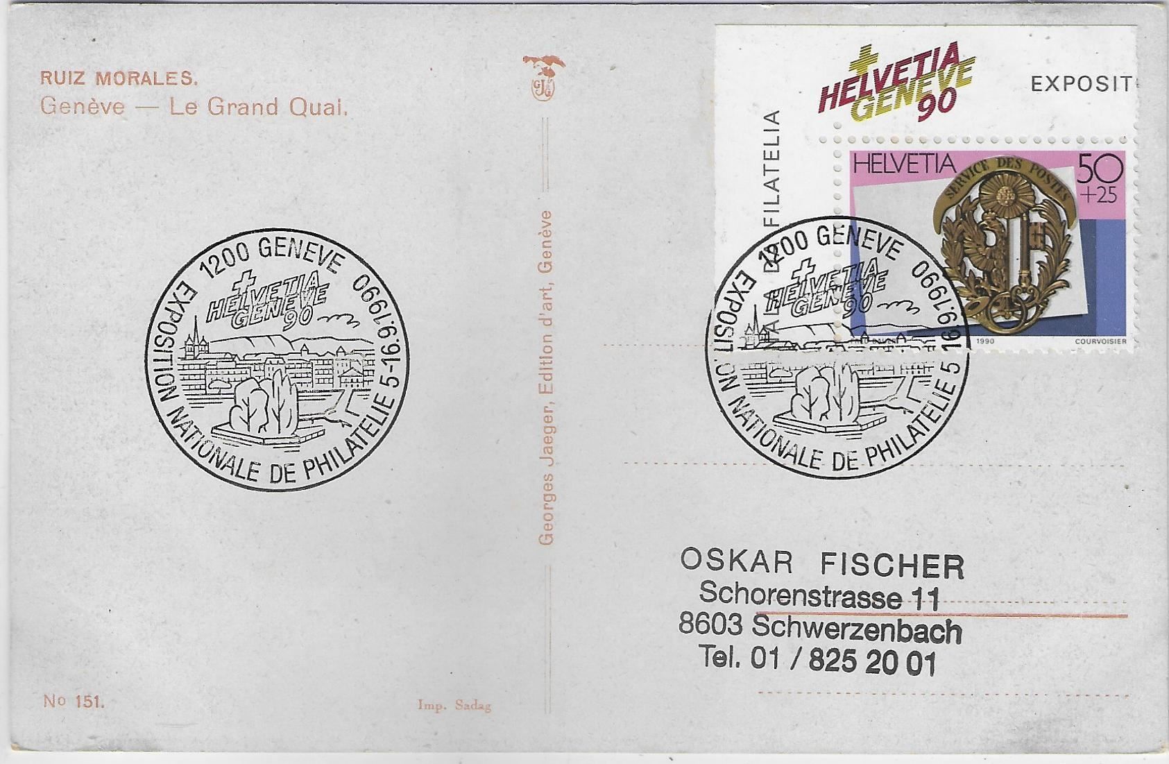 Cartoline postali: Geneve - Le Grand Quai – Usato da Ettingen venduto da Kartenplanet 1