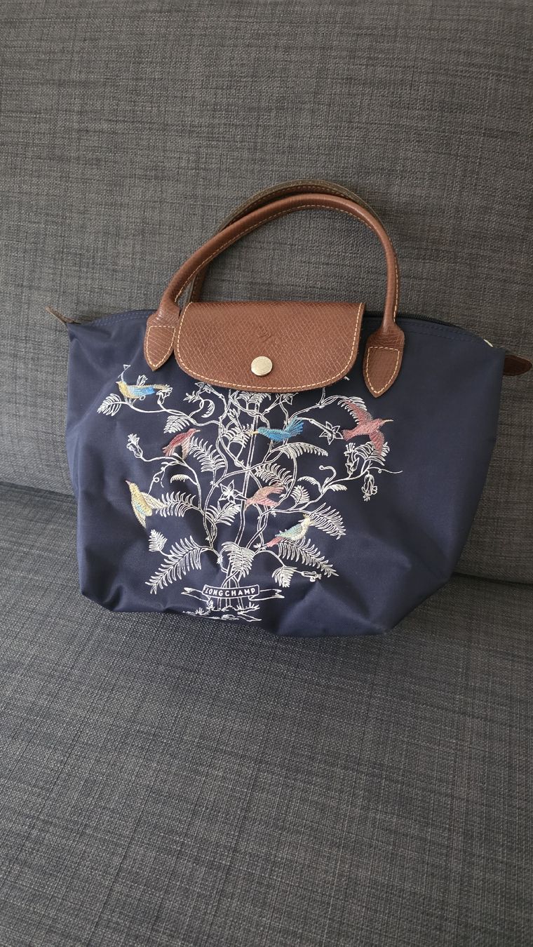 Longchamp Taschen: Longchamp Tasche blau mit Muster, wenig gebraucht – Neu (gemäss Beschreibung) aus Binningen von Hofka64