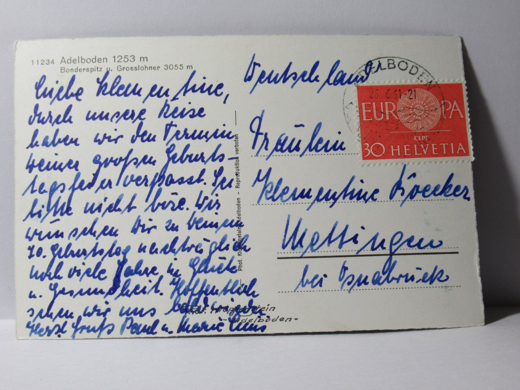 Ansichtskarten: Adelboden 1961 – Gebraucht aus Grenchen von Bluemchen1900 1