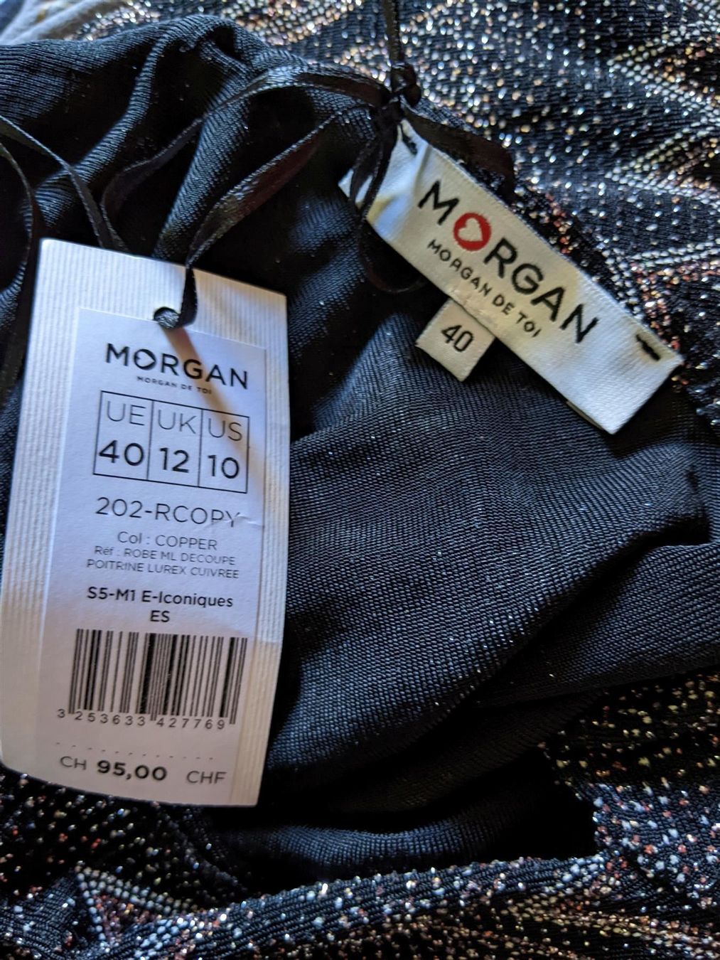 Morgan Vestiti: MORGAN : Robe pailletée Cut-Loose 38 NEUVE – Nuovo e nell'imballaggio originale da Petit-Lancy venduto da lilycerise 5