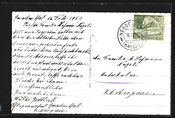 Cartoline postali: Niederwil /AG, Gnadenthal, Ortsansicht a – Usato da Berlin venduto da bartko-reher 1