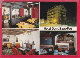 WERBE-FALTKARTE, HOTEL DOM, SAAS-FEE