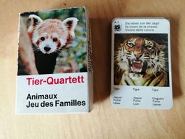 Tier-Quartett / Jass-Karten, Vintage Familien spass! NEU
