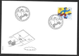 FDC Abart 913.Ab1 Blauer Punkt unterhalb Schnabel 11.3.1997