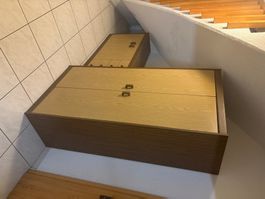 Schrankkombination Holzoptik braun gebraucht Zustand