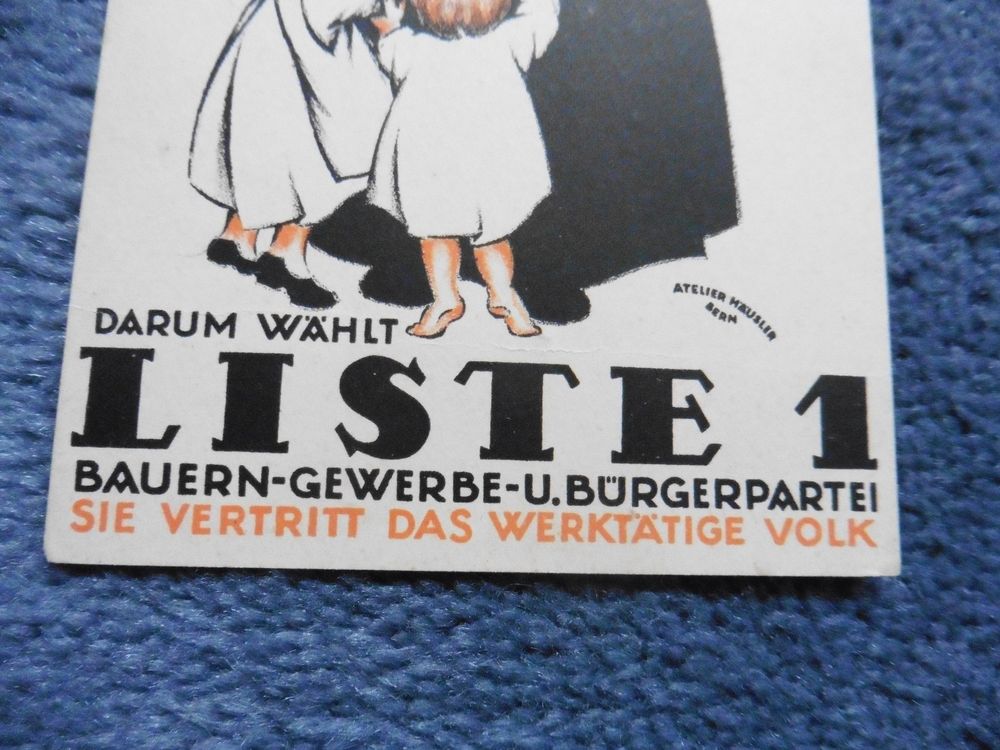 Litho,BauernGewerbe u.Bürgerpartei,Liste 1,Volk,Familie,BGB Kaufen