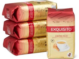 EXQUISITO Crema Mild Kaffee ganze Bohnen 500g 11x Packung