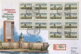 FDC MAXI AUTOMATEN-MARKEN DEUTSCHE BUNDESPOST BERLIN
