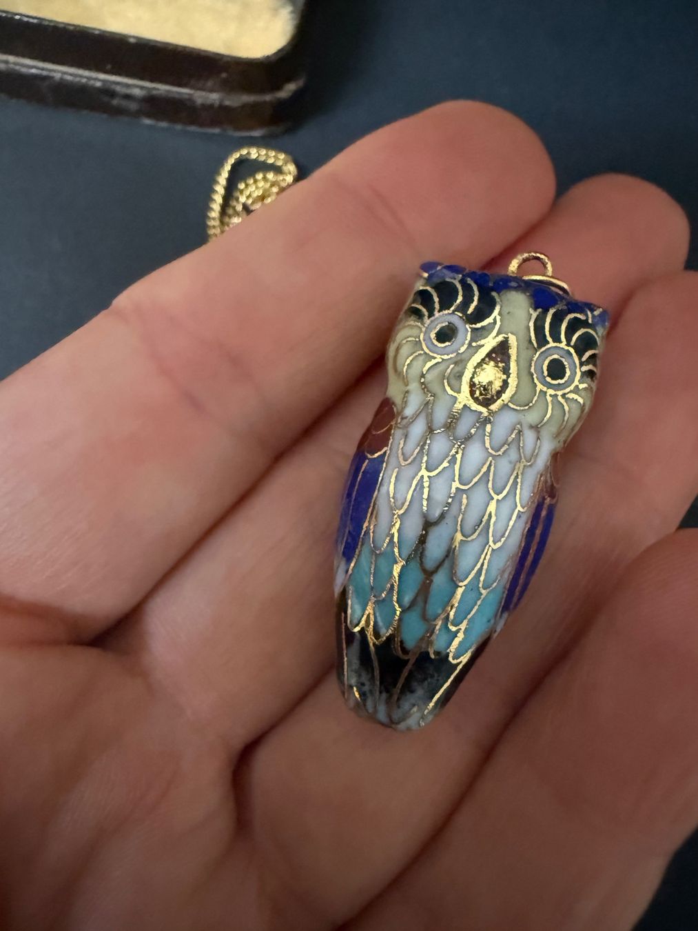 Catenine: Vintage Kette mit Cloisonné Anhänger – Usato da Spiegel b. Bern venduto da Rogger72 2