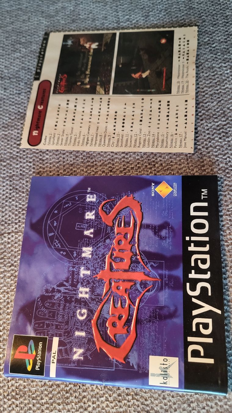 Giochi: Nightmare Creatures / Playstation 1 Spiel Kompl.Top! – Usato da Biel/Bienne venduto da Retrohr 2