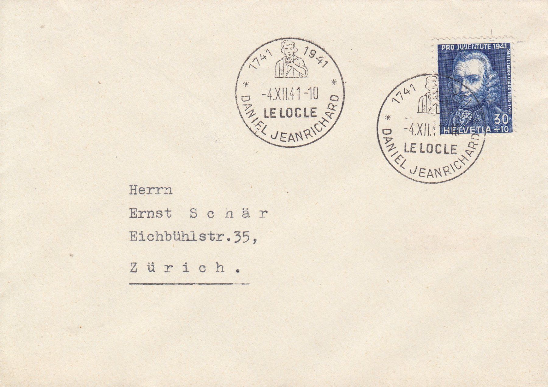 Alle Briefmarken: 100.1. Abart blauer Horizontalstrich über dem E und der 1 – Gebraucht aus Spreitenbach von Lienbi01 1