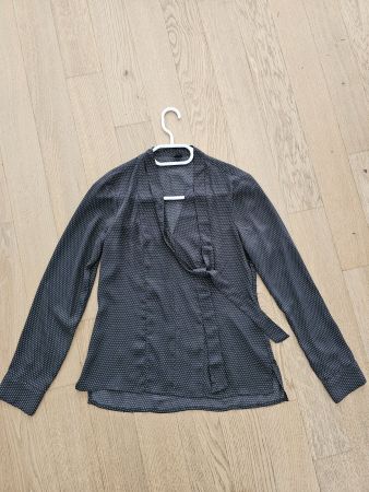 s.Oliver Bluse Punkte Grösse 32 dunkelgrau-weiss elegant