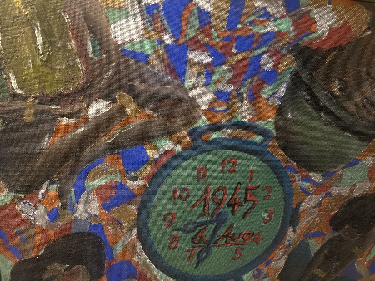 Dipinti: Gemälde "Beginn der Atomzeit" von Fred-Dy Gerber, 70er – Usato da Glarus venduto da KunstWerkEr-LS87 3