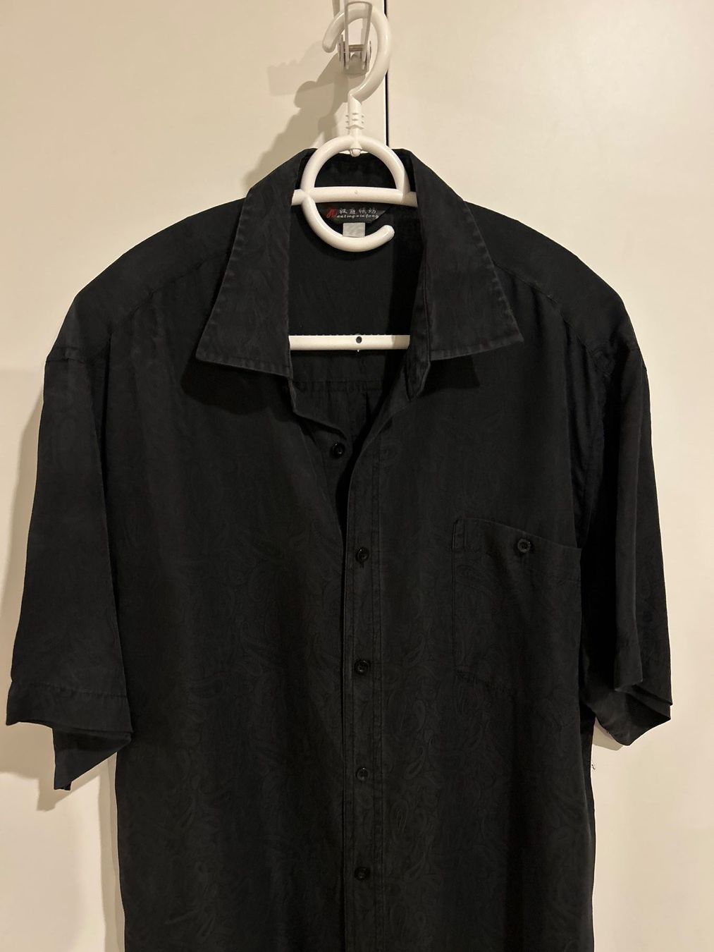 Camicie: Herren Kurzarm Hemd schwarz – Usato da Brunnen venduto da Nala2929 3