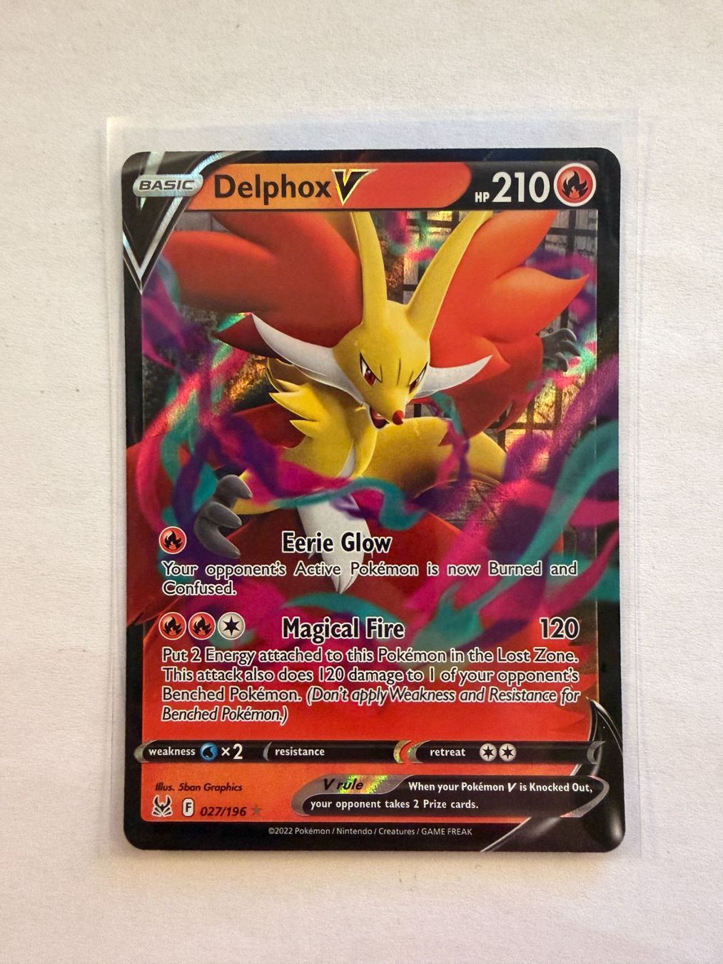 Pokémon Sammelbilder & Trading cards: Pokemon Delphox V 027/196 Lost Origin EN – Neu (gemäss Beschreibung) aus Weingarten-Kalthäusern von McGmavlo