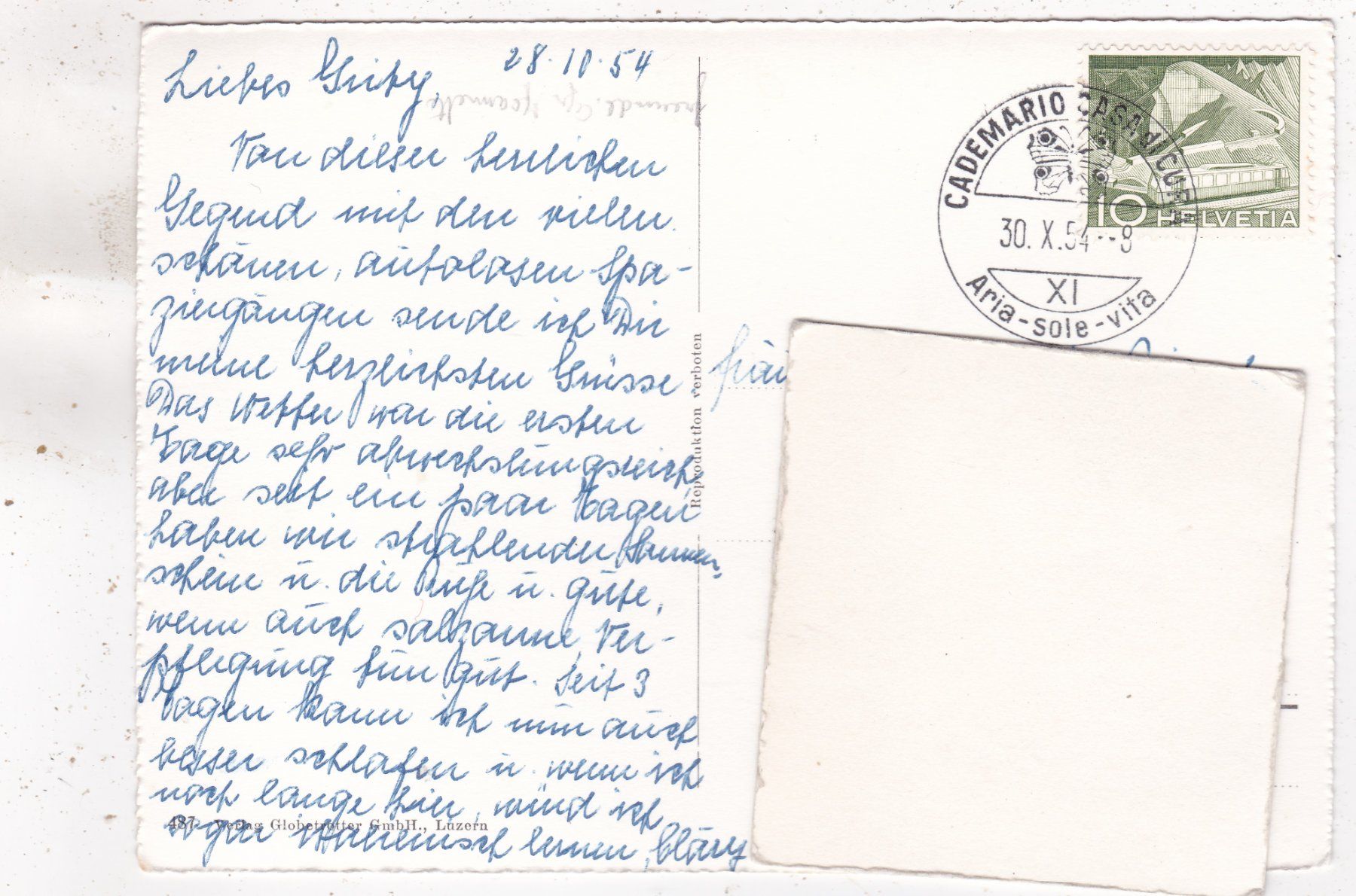 Cartoline postali: Flugaufnahme von Cademario – Usato da Herisau venduto da Lisegrat2008 1