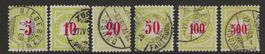 1887/88 : Porto Serie Nr. 17CIIN - 22CIIN : KP 470.-