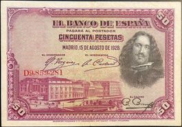 Espange/Spanien 50 Pesetas 1928 (P75b) - Très beau