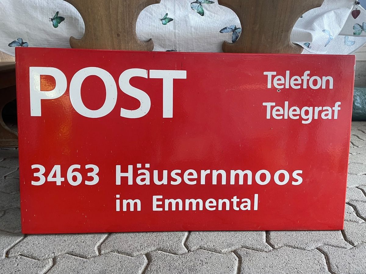 Ecriteaux: Schild einer Poststelle aus Emaille – D'occasion à Burgdorf par gab_bf55
