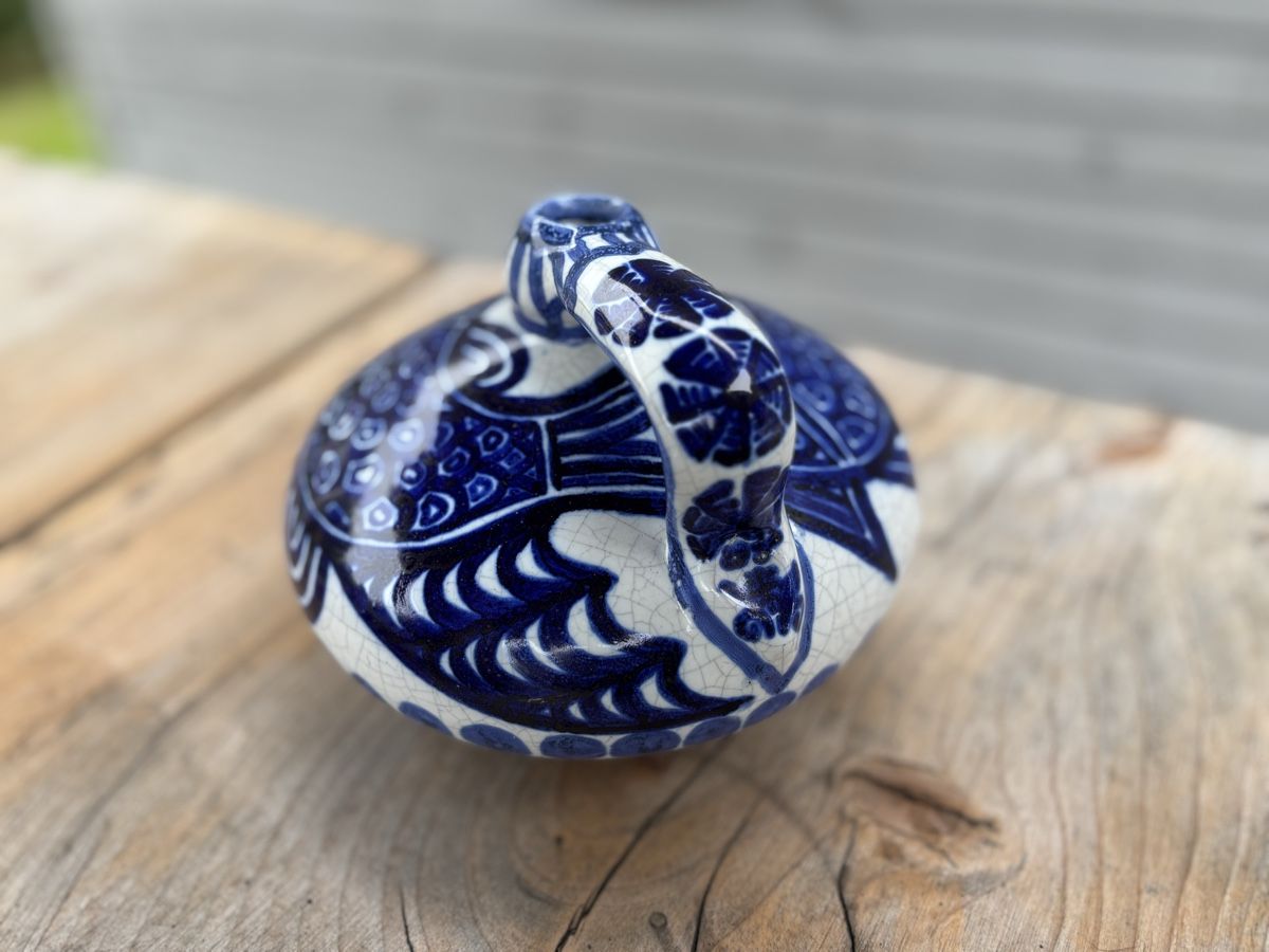 Caraffe: blaue Keramikkaraffe  – Usato da Würenlos venduto da Ashley24 6