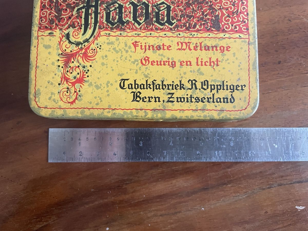 Tabak: Antike Blechdose Java Pfeifentabak Bern Oppliger – Gebraucht aus Zürich von mimikiki100 3