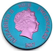 KÖNIGIN ELISABETH II.  NIUE 2017  2 DOLLAR  999 SILBER