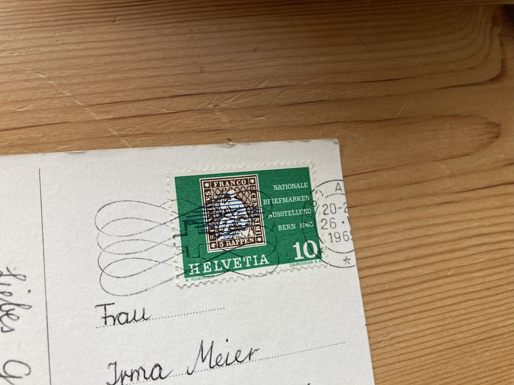 Cartoline postali: Arosa - Dorfstrasse mit Kirche - AK 1965 – Usato da Oberuzwil venduto da Henri09 1