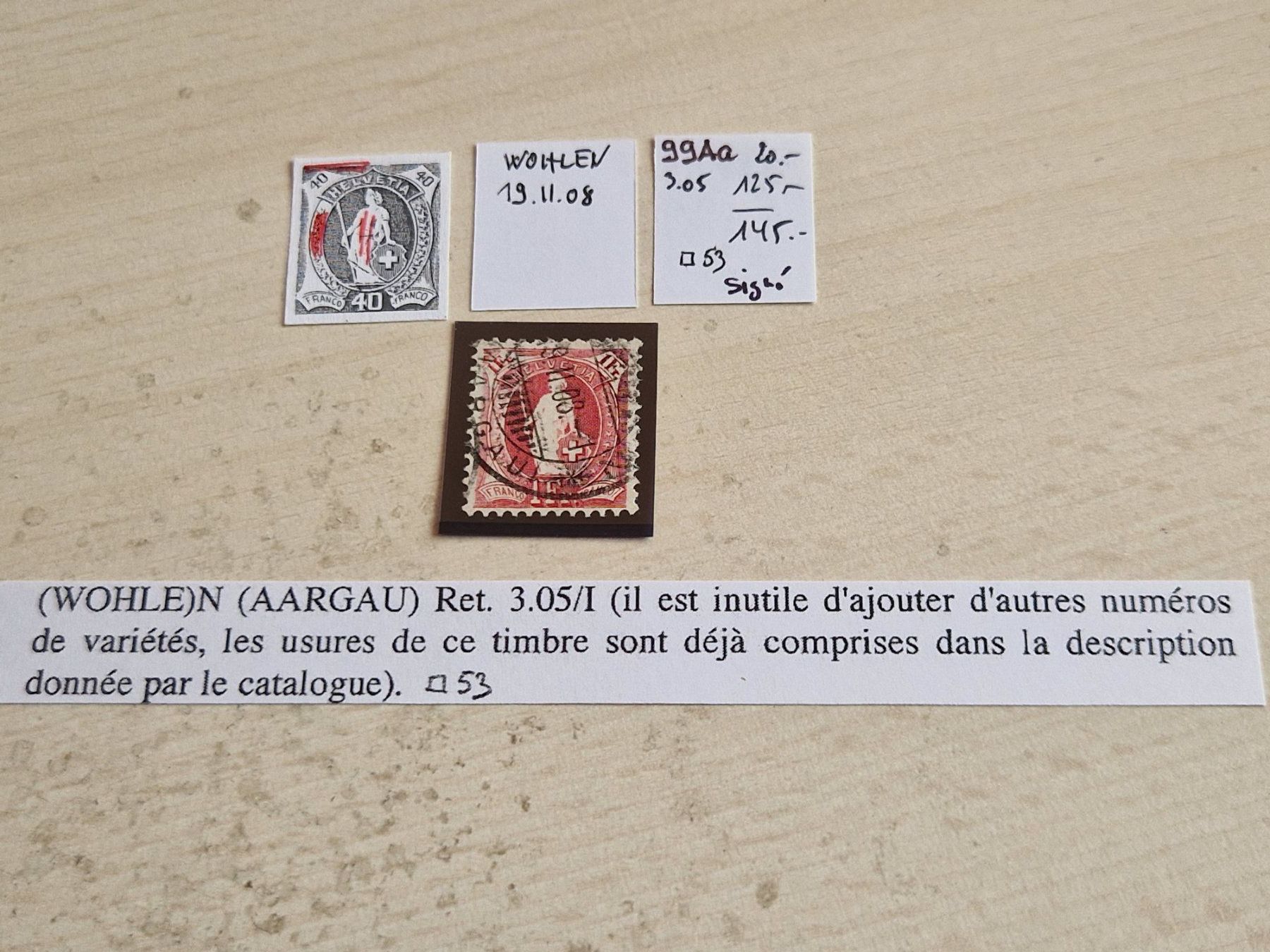 Tutti i francobolli: Stehende 99Aa 3.05/I, signiert, ab 1.- – Usato da Burgdorf venduto da Glossy01