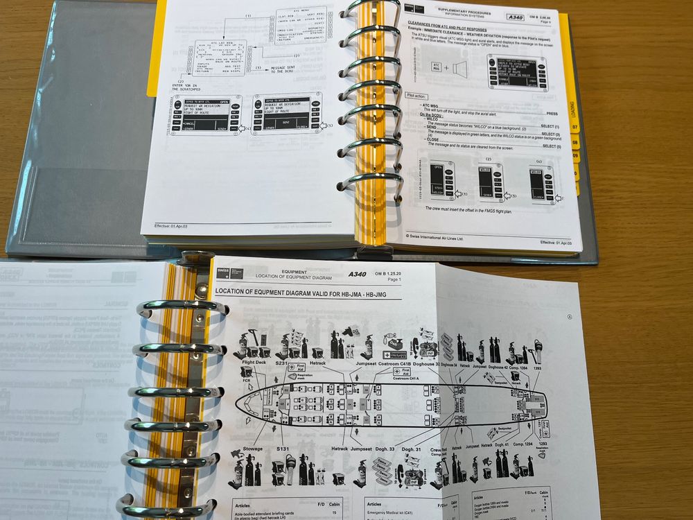 SWISS Air Lines Airbus A340 Aircraft Operations Manual 1+2 (Gebraucht ...