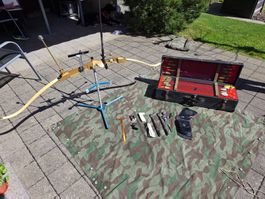 Vintage Recurvebogen Set komplett mit Pfeilen und Zubehör