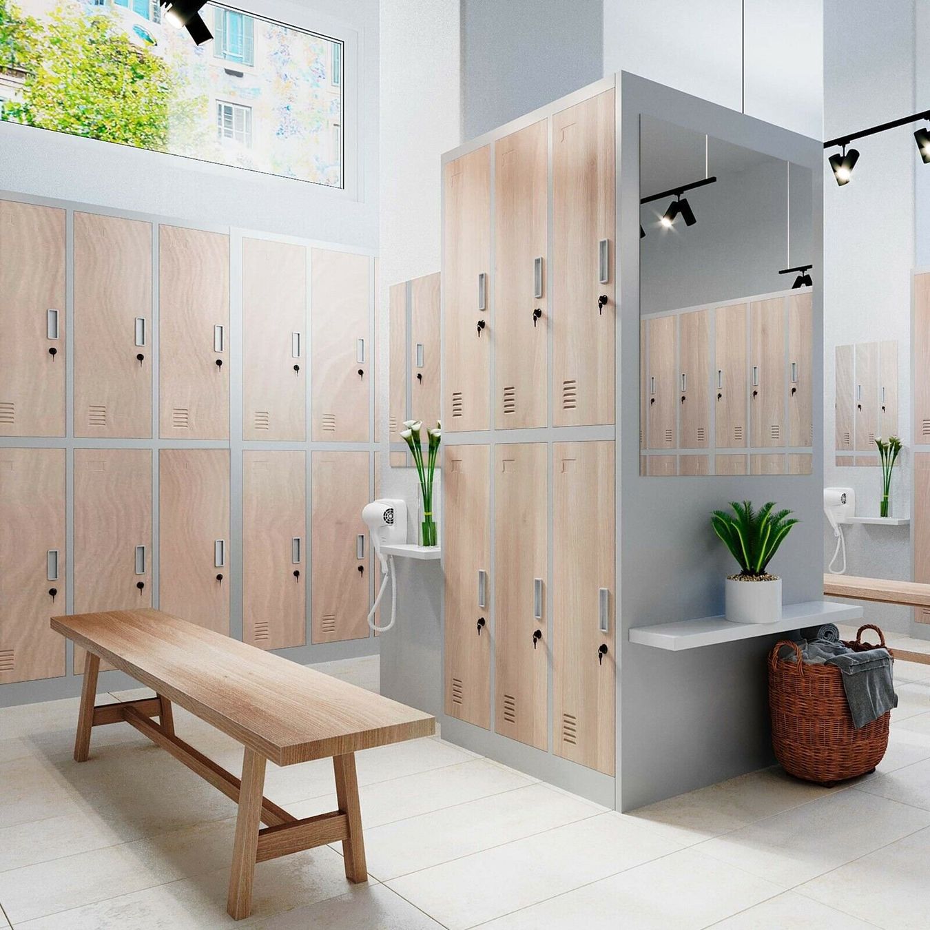 Armadi: Schliessfachschrank 6 Fächer - Weiss/Holzoptik – Nuovo e nell'imballaggio originale da Wallenwil venduto da toesstal-vertrieb 6