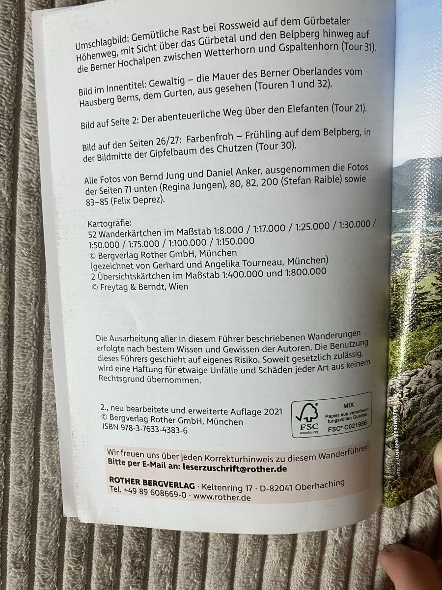Livres: Wandern Buch rund um Bern – D'occasion à Knonau par fiomuckel 2