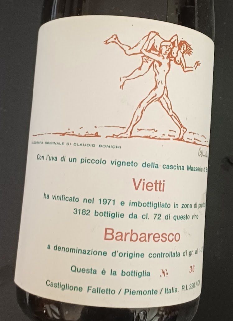 Wein: VIETTI  BARBARESCO  1971 – Gebraucht aus VISP von LARGO1991 1