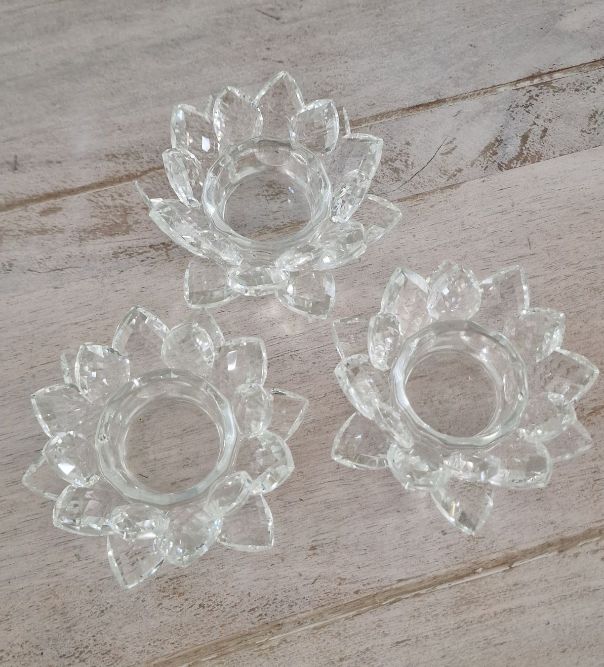 Portacandele: Teelichthalter Blumenform 3 Stk. ca. 9cm Neu – Usato da Suhr venduto da Sbume