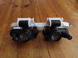 Vergrösserung Brille, Uhrmacherbrille, Neuwertig