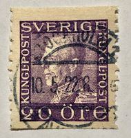 Briefmarken aus Schweden König Gustav V. gestempelt