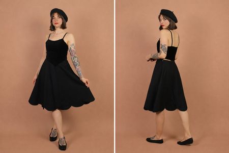 COMME DES GARCONS x H&M Black Cotton and Wool Dress - Size S
