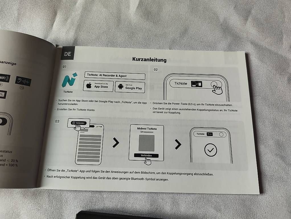 Aufnahmegeräte: Mobvoi TicNote Lite - KI-Sprachrekorder mit Transkription – Neu und originalverpackt aus St.Gallen von becks0815 2