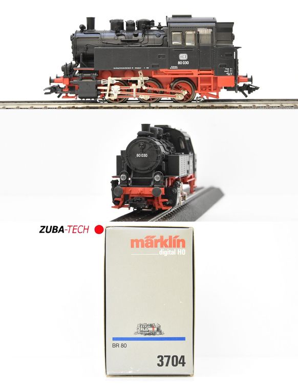 Märklin 3704 Dampflok BR 80 DB H0 WS Digital mit OVP (Gebraucht) in St ...