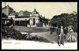 Karlsbad, der Schah von Persien im Stadt