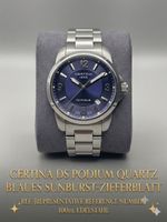 Certina DS Podium Quartz – blaues Sunburst-Zifferblatt 🔵