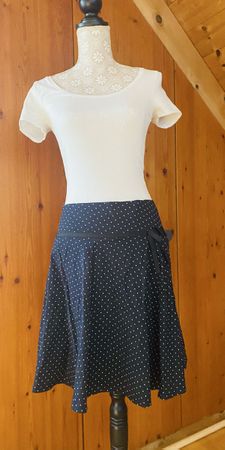 Minirock mit Punkten/ Polkadots dunkelblau