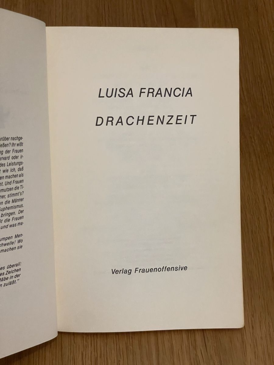 Libri: Luisa Francia Drachenzeit – Usato da Fribourg venduto da Mymikrakra01 4