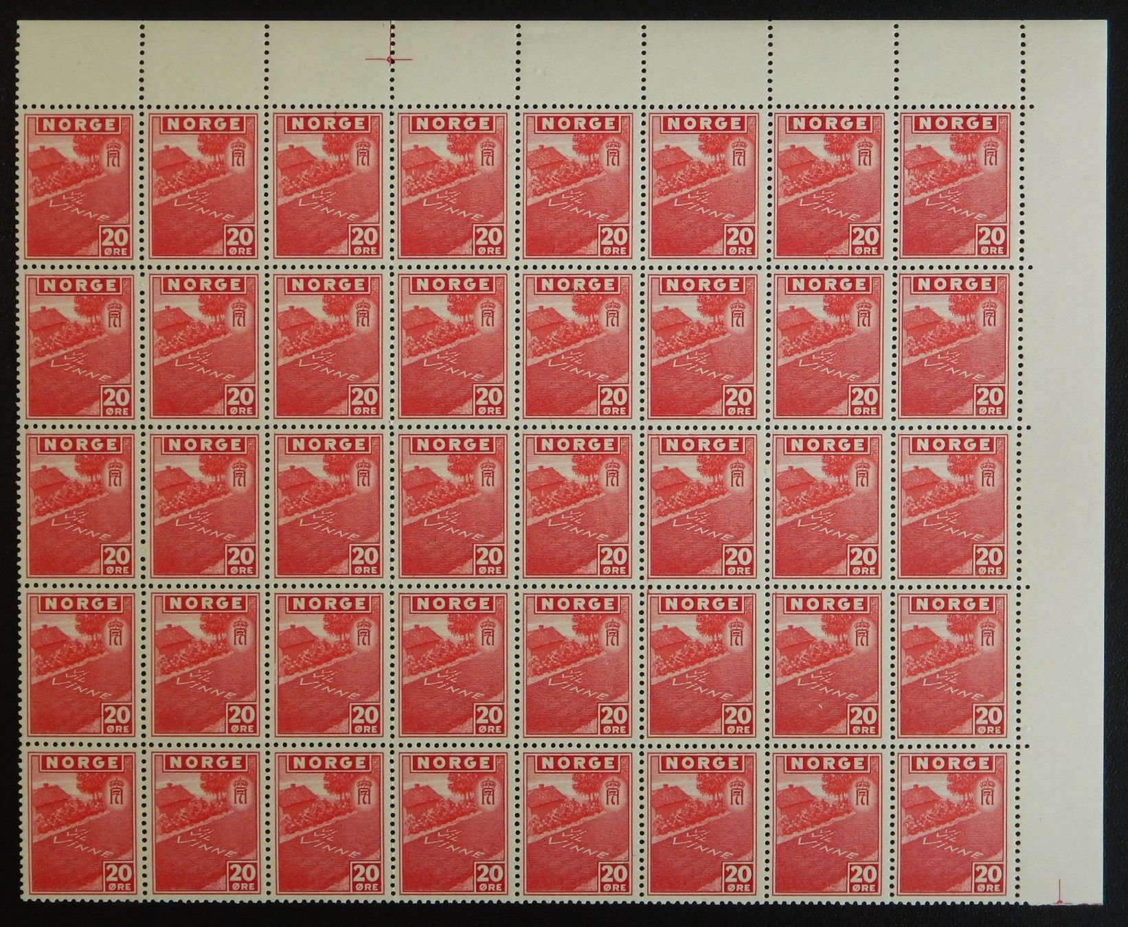 Alle Briefmarken: Norwegen Kat. 280 ** 1943 40 Block – Gebraucht aus Zürich von Muehlekauf